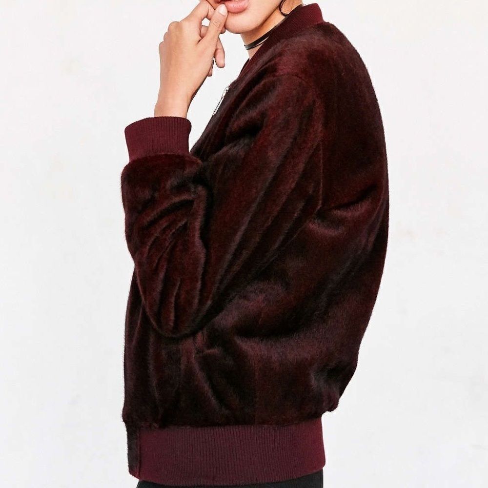 J.O.A. FAUX FUR WOMENS JACKET ZIP UP